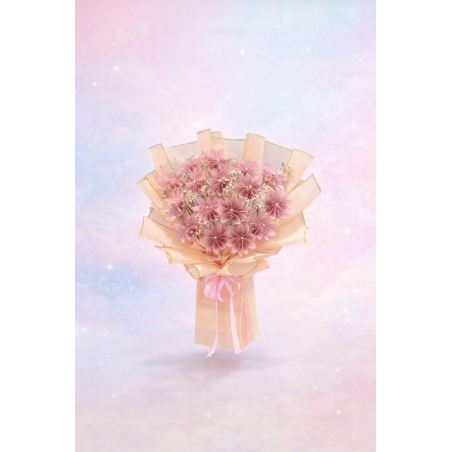 Blush pink floral money bouquet