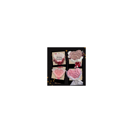 Money Bouquet Heart Style - 1 Money Bouquet Heart Style – Heart Cash GiftHeart-shaped money bouquet.