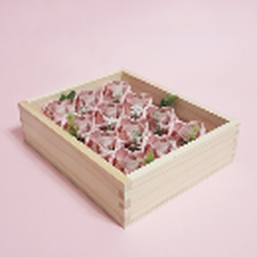 Gourmet petit fours wooden tray
