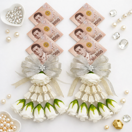 Thai money garland floral arrangement