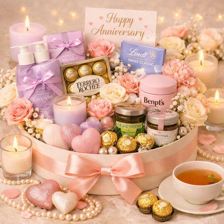 Cesta de regalo de belleza de lujo para aniversario