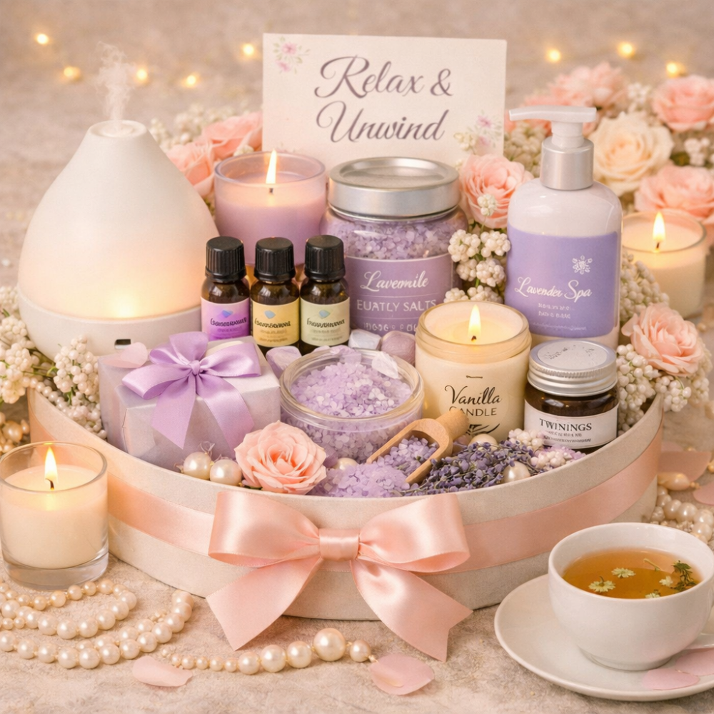 Luxury aromatherapy wellness gift set