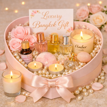 Caja de regalo de perfume de lujo rosa