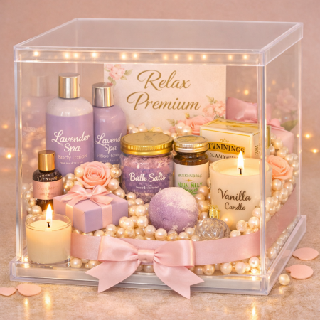 Caja de acrílico de regalo de spa de lujo