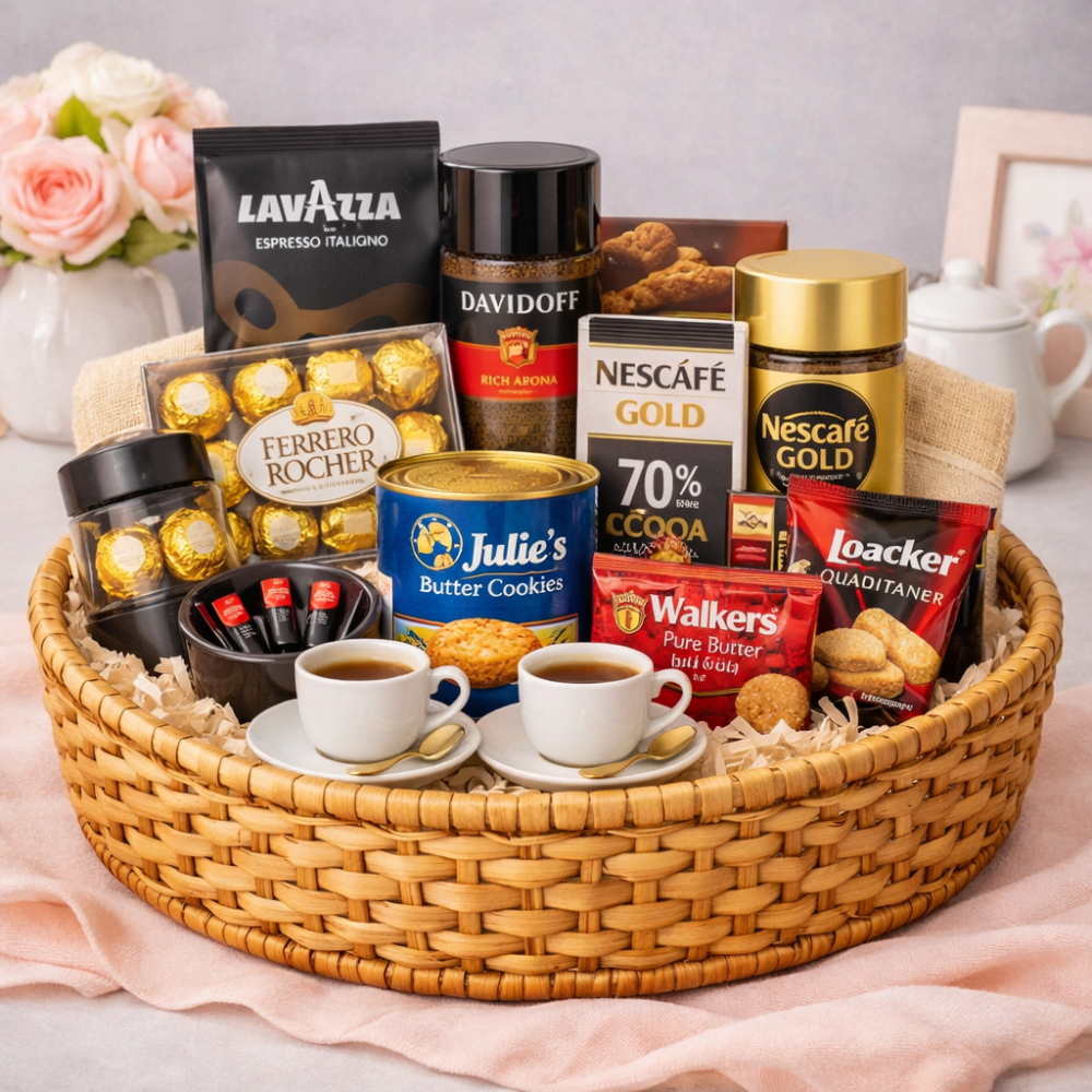 Gourmet coffee and chocolate hamper