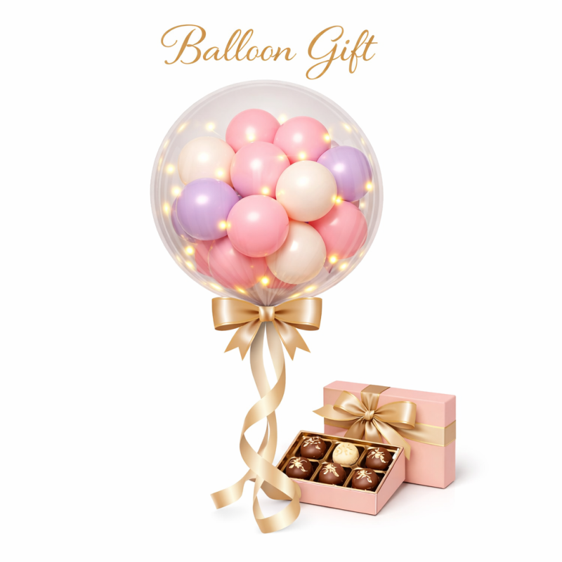  Balloon & Chocolate Combo – Celebration Gift Home - Foto 1