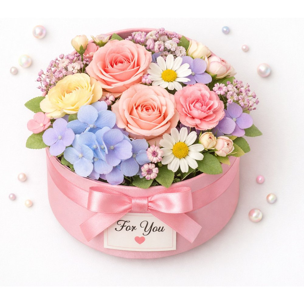 Regalo floreale pastello – Mini Flower Box