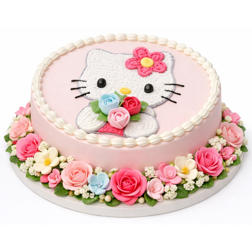 Pink Hello Kitty decorative cake