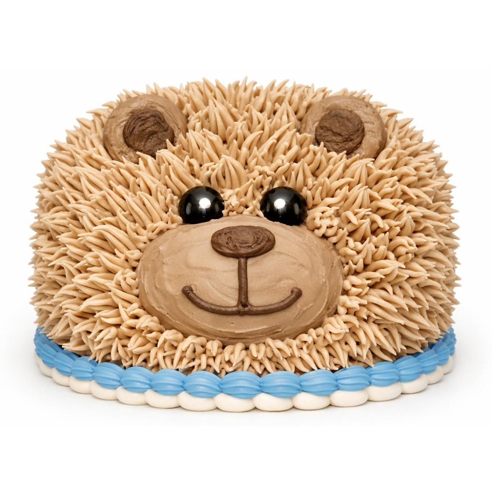 Teddy bear textured frosting cake