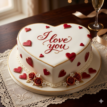 Mini Heart Dessert Cake | 0.5lb Størrelse Kake