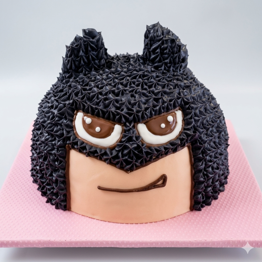 Sculpted Batman character birthday cake
