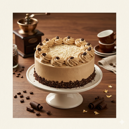 Coffee and chocolate layer cake