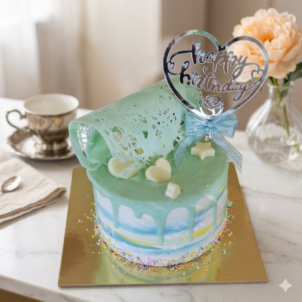 Miętowo zielony CAKE 1100 gram (3P delivery in 1-2 day)