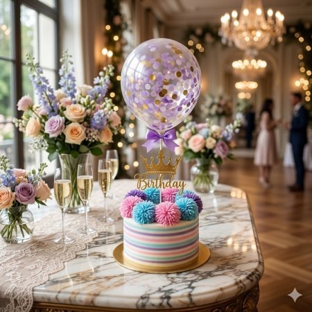  Birthday Cake Celebration - Festive Balloon Design 1100g Cakes - Foto 2