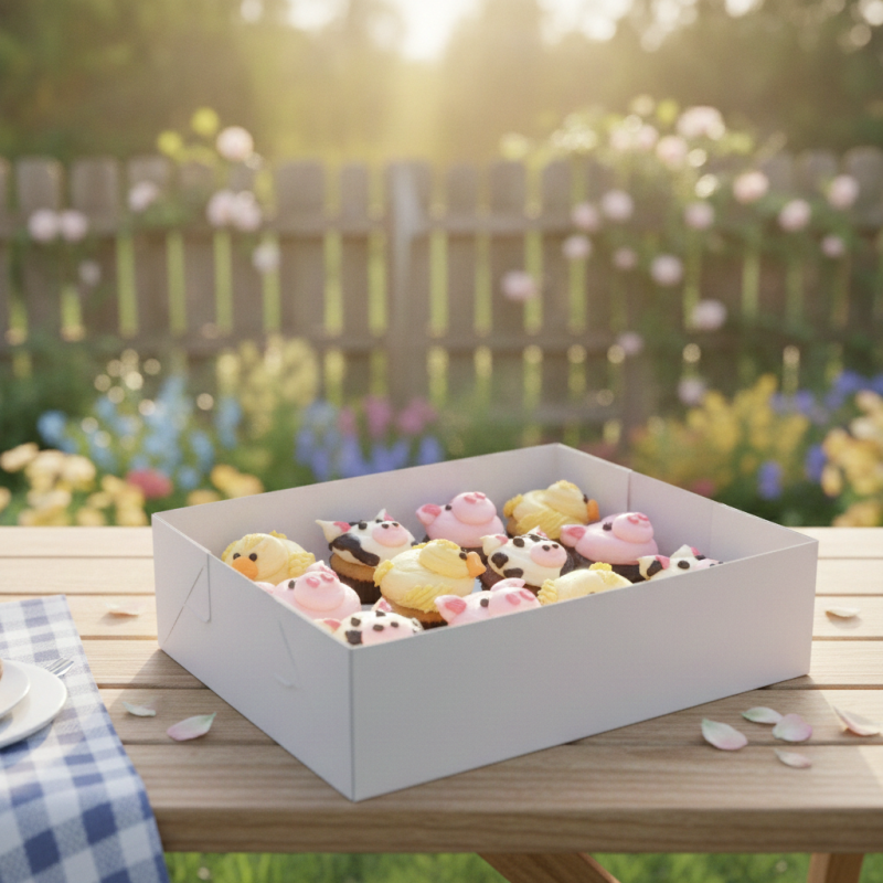 3D farm animal decorative cupcakes
