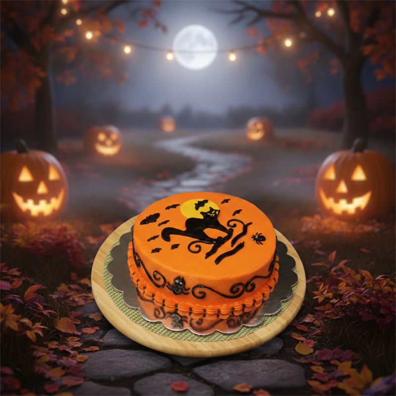 Halloween cake size 1 p 1800 gm - 2 كيكة الهالوين | 1800 جرام | حلوى مخيفةاستمتع بكعكة الهالوين المخيفة لدينا، 1800 جرام من النك