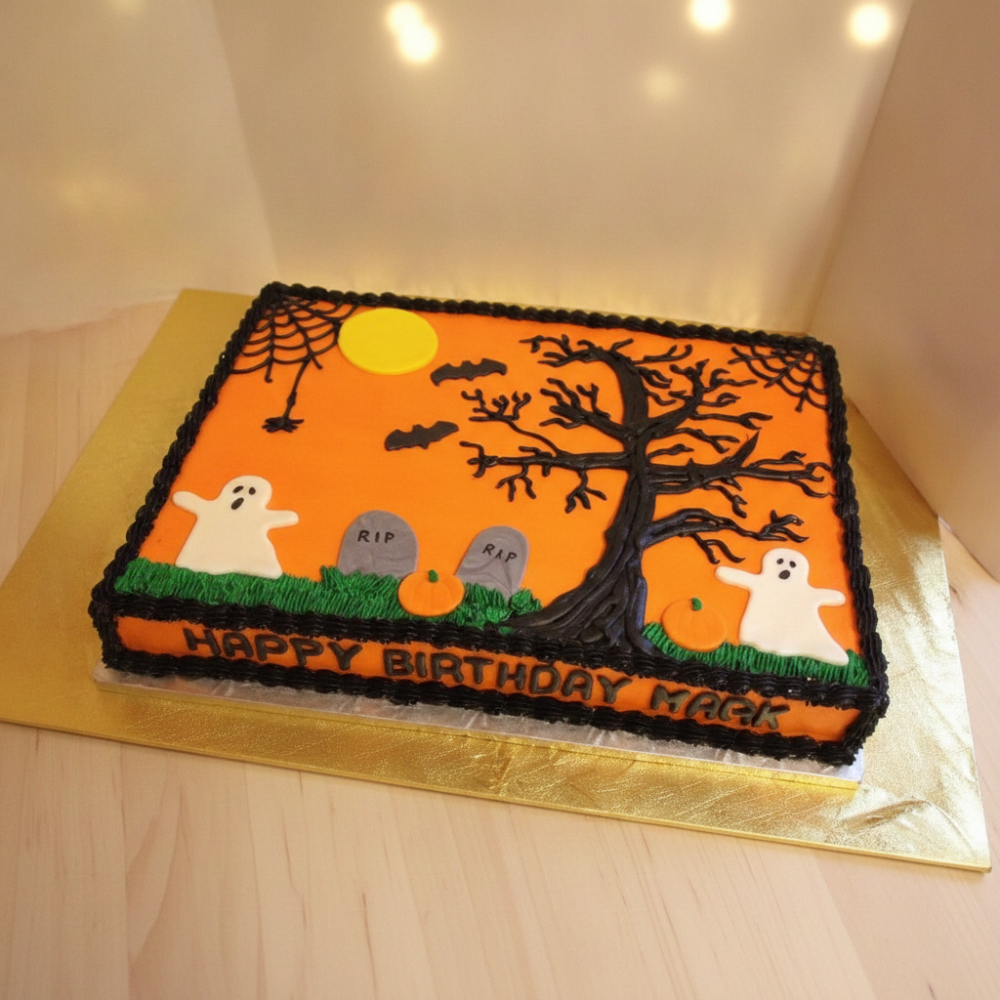 Halloween-Kuchen für die Lieferung