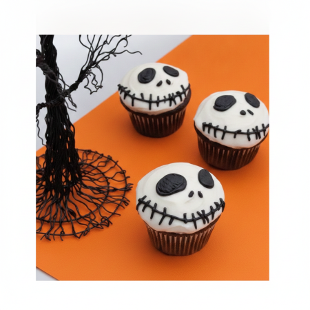 Halloween cupcakes 6 pc - 2 Halloween Cupcakes 6 pc | حلوى كعك مخيفةاستمتع بكعكات الهالوين لدينا! تحتوي هذه العبوة المكونة من 6 