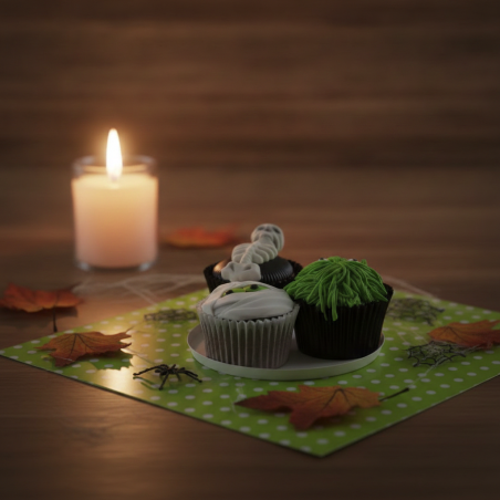 Halloween themed artisanal cupcake set