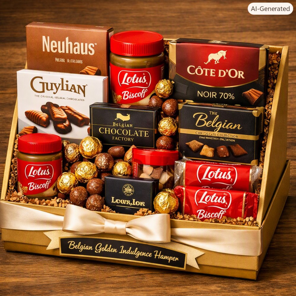 Luxury Belgian chocolate gourmet hamper