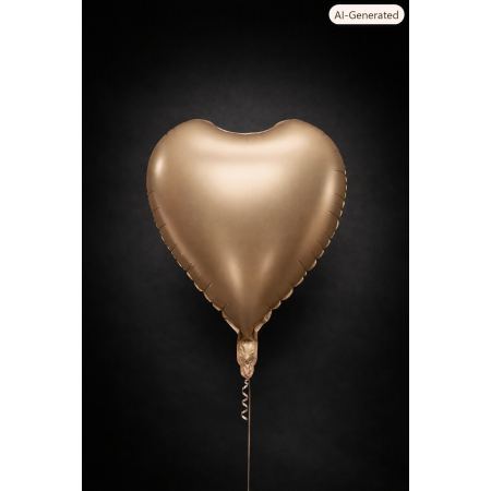 18 Matte Cream Heart Balloon | Elegant Studio Edition