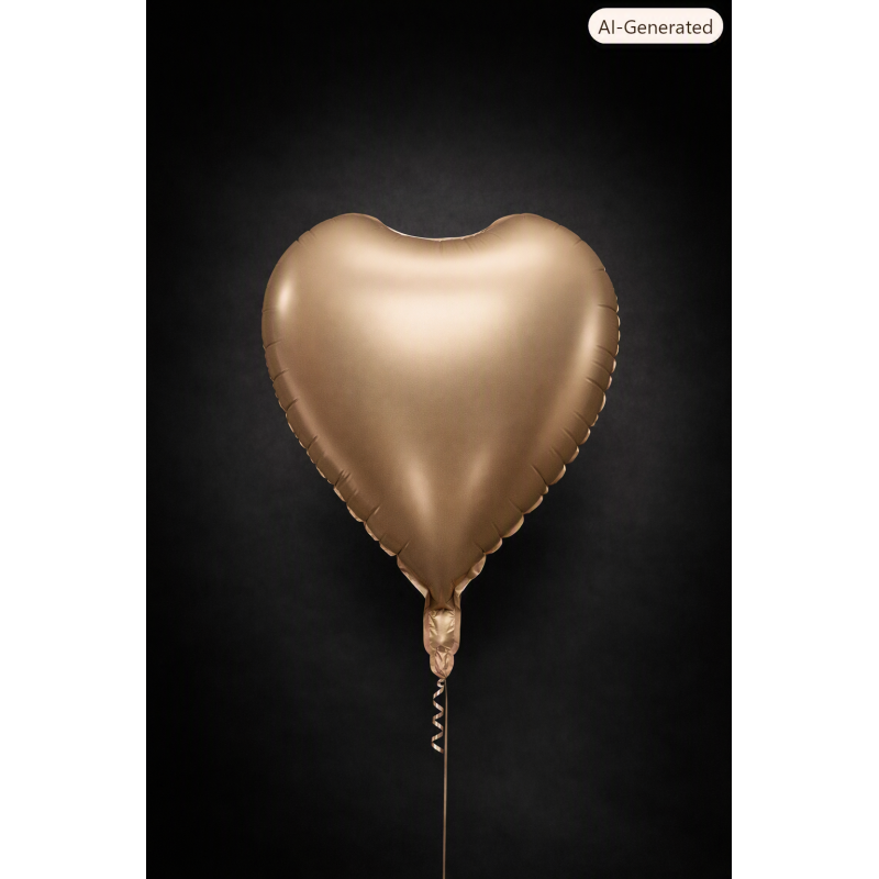 18 Matte Cream Heart Balloon | Elegant Studio Edition