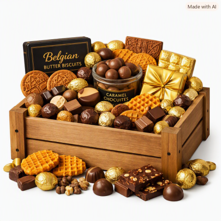 Belgian Golden Treats Crate | Premium Home Delights