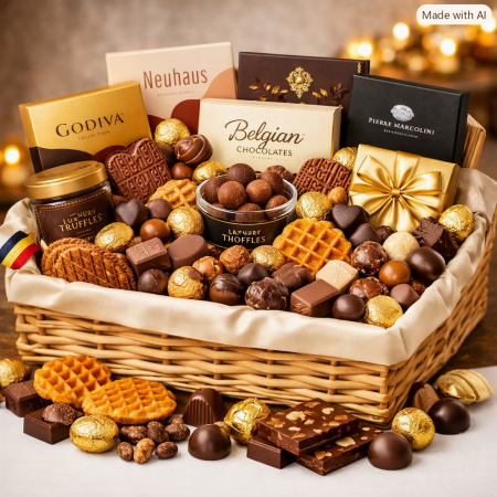 Luxury Belgian chocolate gift basket