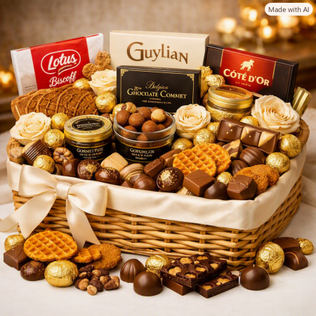 Luxury Belgian gourmet chocolate hamper