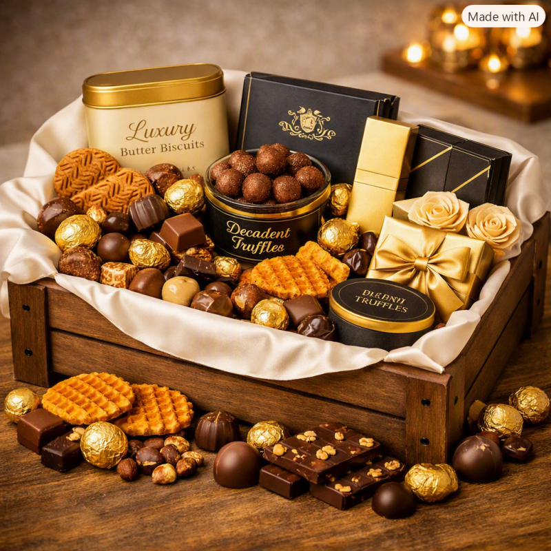 Luxury confectionery gourmet gift hamper
