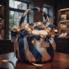 Luxury navy and gold gift basket