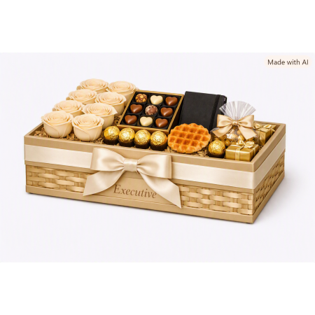 Premium gourmet executive gift basket