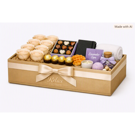Luxury gold wellness gift hamper