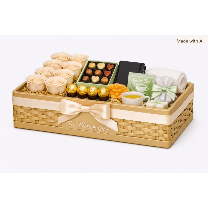 Glow Tea Blossom Gift Basket