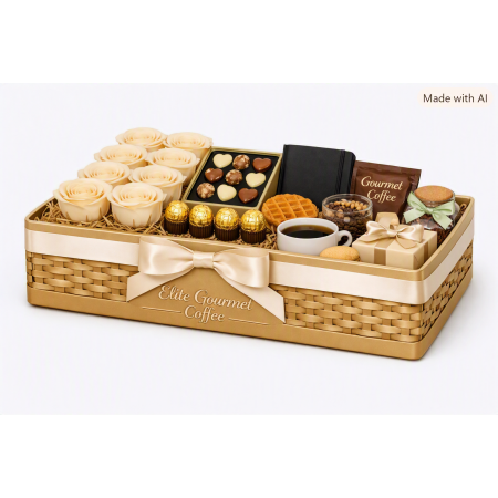 Luxury gold coffee gourmet hamper