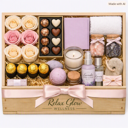 Luxury wellness spa gift crate