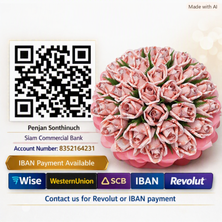 Rose money flower big 50000 - Valentinsdag gave