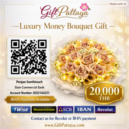 Money Bouquet 20.000 THB | Gaver til Valentinsdag