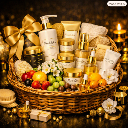 Fresh Glow Gift Basket | Luxury Home Wellness Set