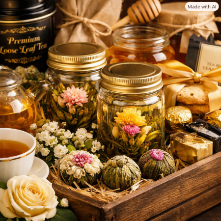 Tea Blossom Gift Crate | Elegant Home Tea Gift Set