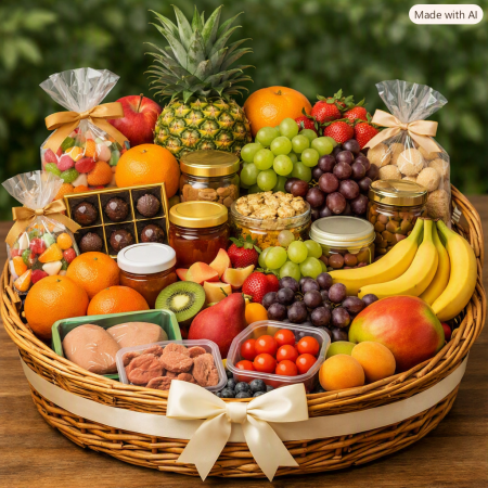 Fruit & Sweet Harmony Basket | Delicious Home Gift Set