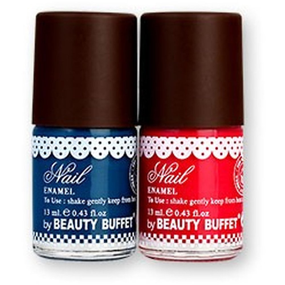 Beauty Buffet طلاء أظافر أزرق أحمر