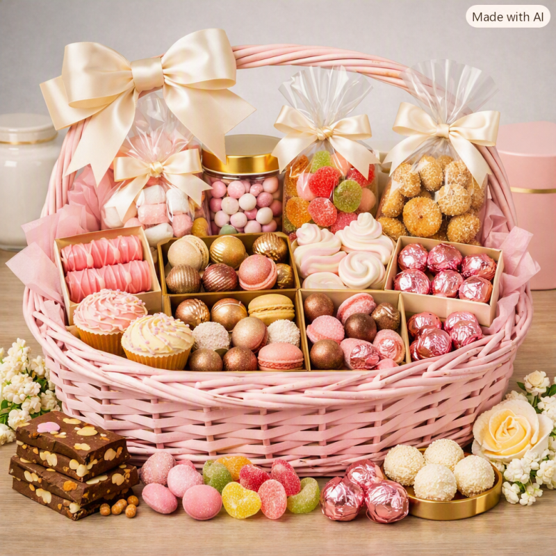 Premium Sweet Ribbon Hamper | Luxury Home Gifts