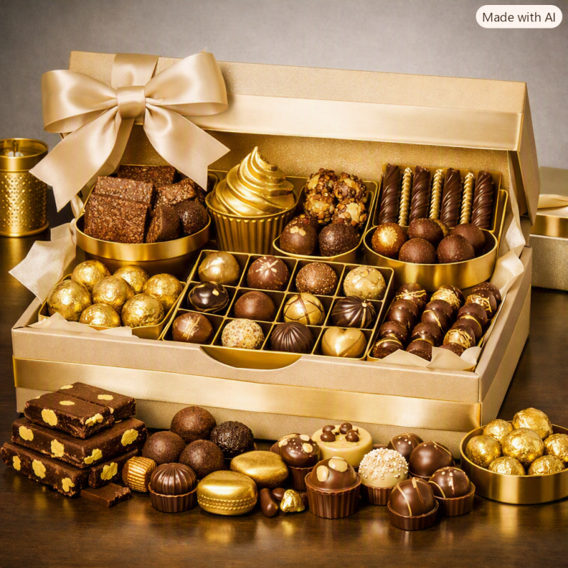 Premium Chocolate Ribbon Box | Luxury Home Gifts