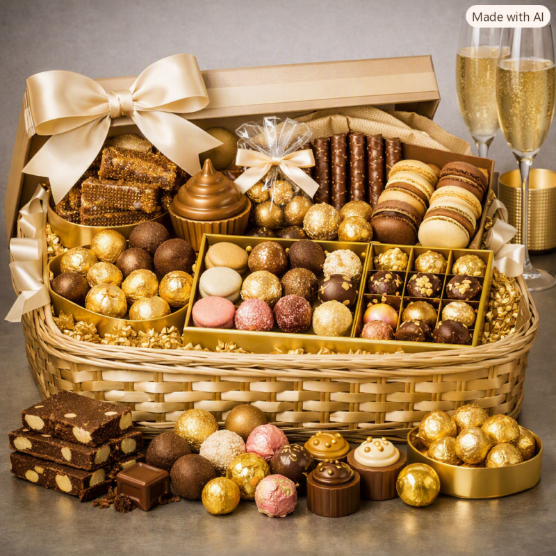 Golden Sweet Moments Hamper | Luxury Home Gift Set