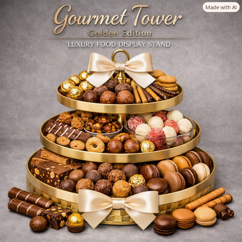 Golden Gourmet Tower | Luxury Home Dining & Decor