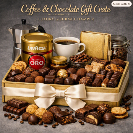 Luxury Coffee & Chocolate Crate | Gourmet Home Gift Set