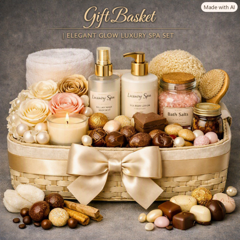Elegant Glow Gift Basket | Luxury Home Decor & Gifts