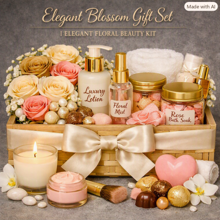 Elegant Blossom Gift Set | Luxury Home Fragrance & Decor