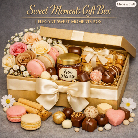 Golden Blossom Premium Basket | Elegant Home Decor